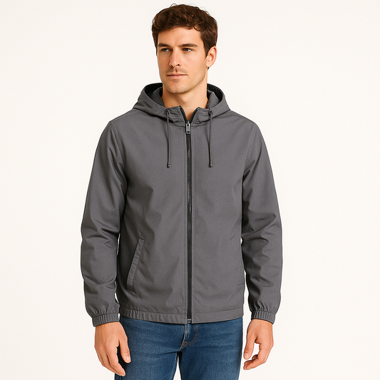 Ryan - Men’s Lightweight Hooded Windbreaker With Front Zipper