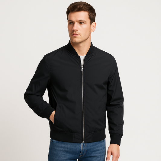 Daniel - Men’s Lightweight Bomber Jacket With Ribbed Hem