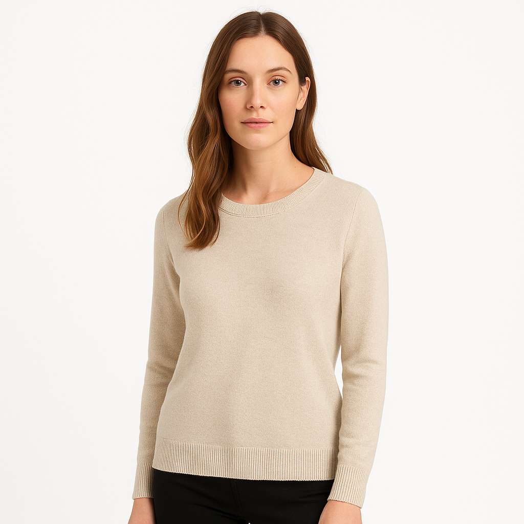 Sophie - Women’s Lightweight Knit Sweater With Round Neck