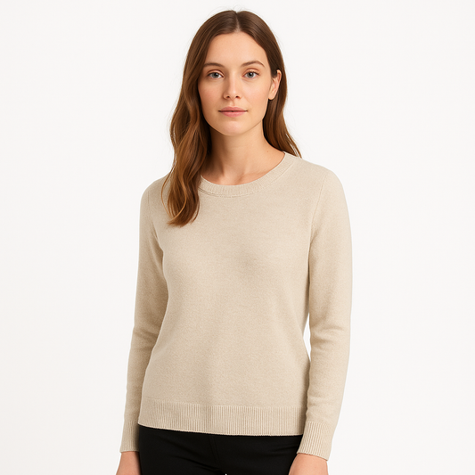 Sophie - Women’s Lightweight Knit Sweater With Round Neck